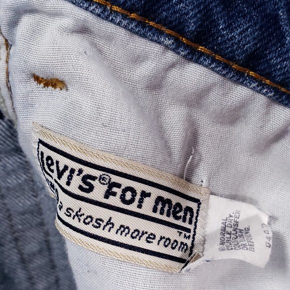 Vintage Levi's For Men Jeans Men's 40x30 With A Skosh More Room Blue Denim 80s - Picture 8 of 9